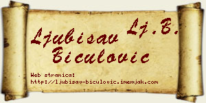 Ljubisav Biculović vizit kartica